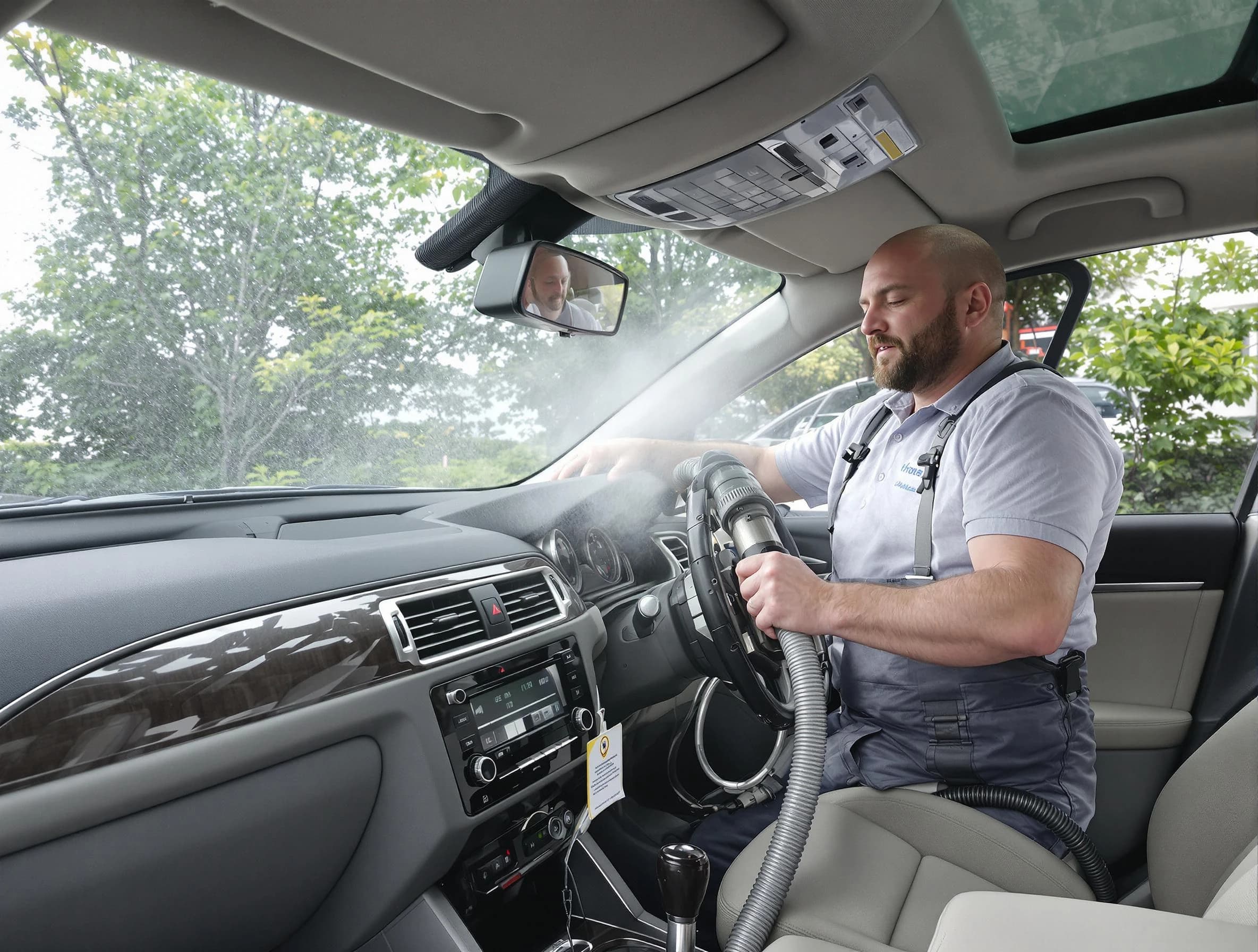 New Bedford Air Duct Cleaning specialist performing professional car duct cleaning in New Bedford